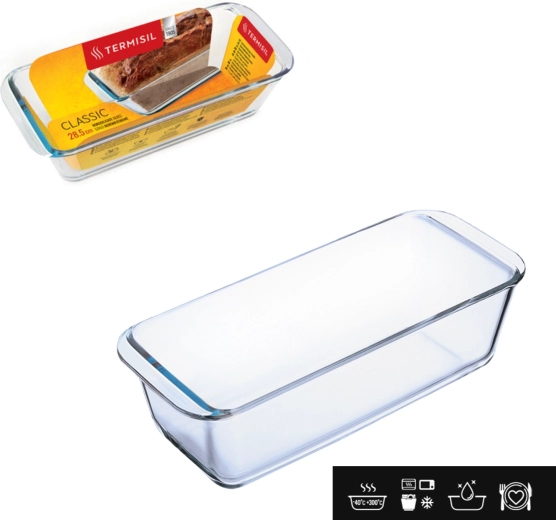 Steklena posoda za biskvitni hlebec 28,5 cm TERMISIL