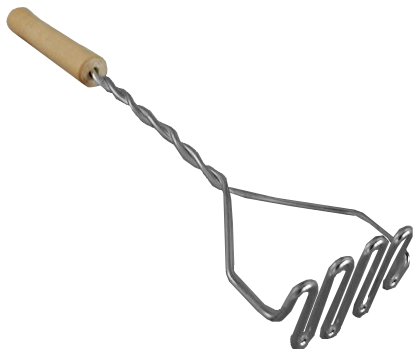 Nerjavno jekleno tlačilo za krompir z lesnim ročajem Tarmex