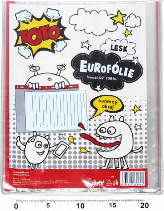 Prozorna vložna mapa A4 z barvnim zavihkom