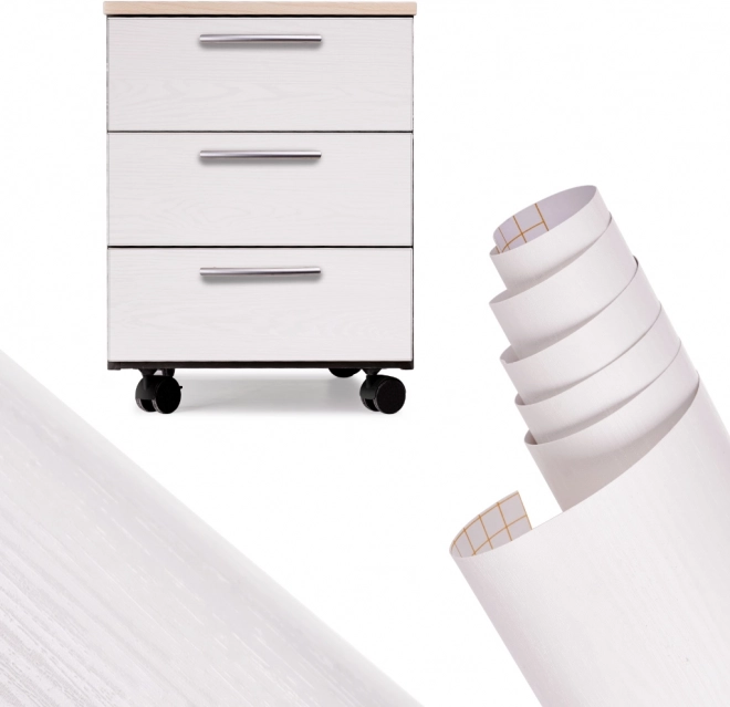 Samolepilna dekorativna folija bel hrast 1,22 × 50 m