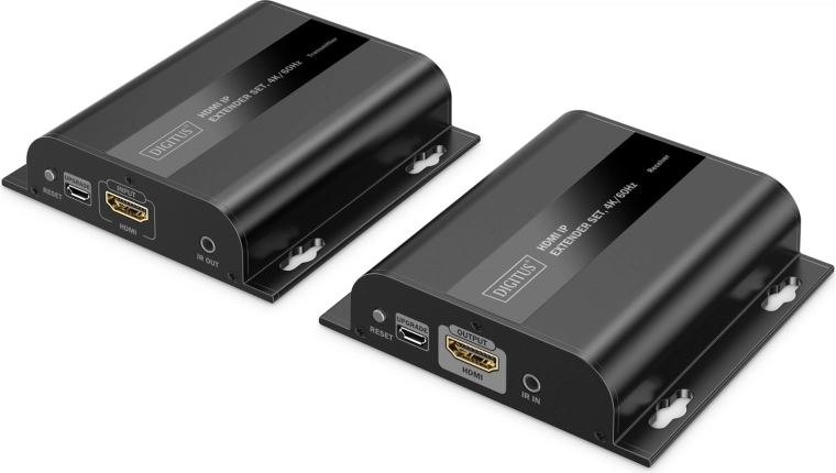 HDMI podaljševalnik prek IP 1G po kablu CAT6 – 4K/60 Hz, IR, komplet oddajnik + sprejemnik