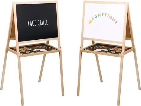 Jeujura lesena večnamenska obojestranska tabla z magnetno površino 56 × 43 cm