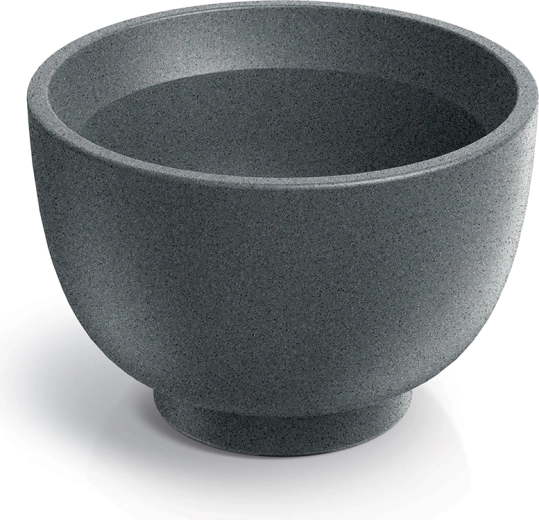 Cvetlični lonec Vemo Round 40 cm granitno siv