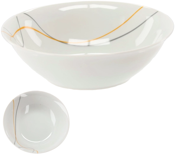 Porcelanasta okrogla solatna skleda 18 cm