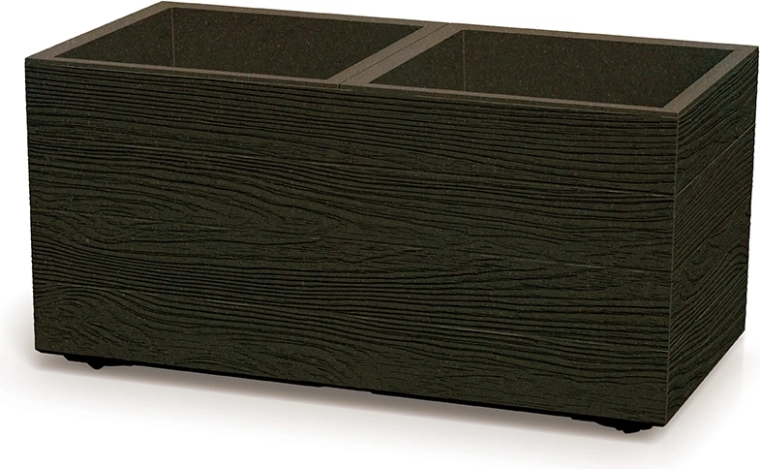 Plastično korito z imitacijo lesa 77 cm, kavne barve, PROSPERPLAST Madera Case
