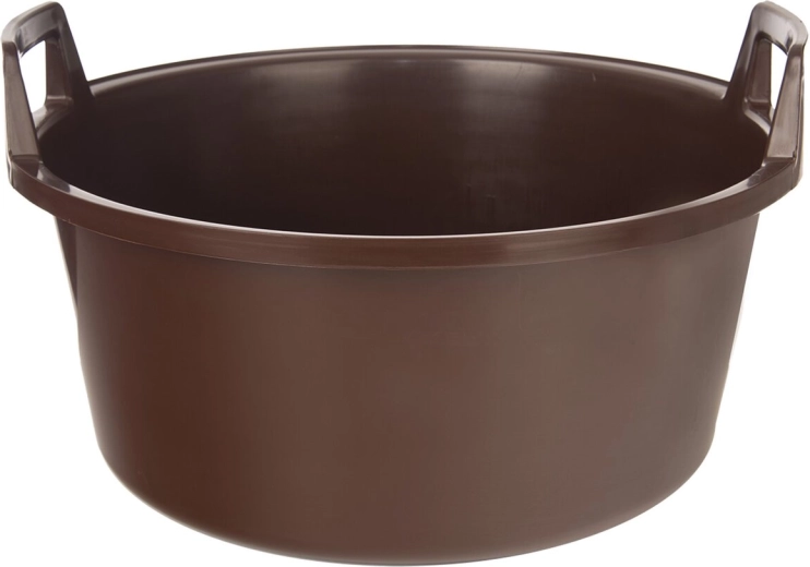 Plastična kad z ročaji 40 l rjava