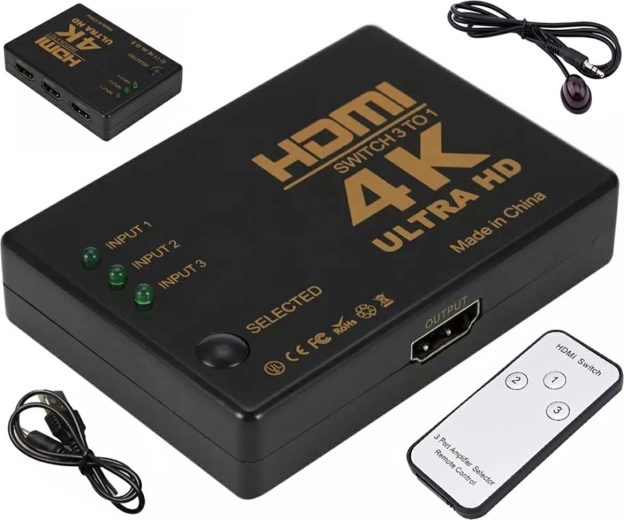 HDMI preklopnik z daljinskim upravljalnikom