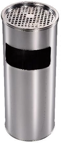 Koš za odpadke s pepelnikom, pocinkan, 59 × 24 cm