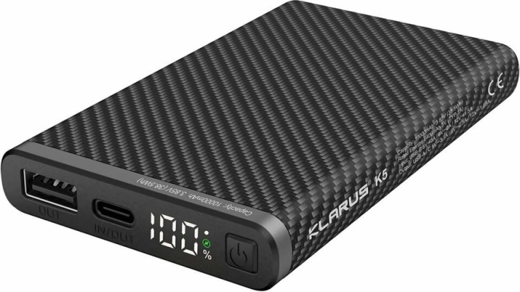 Klarus K5 powerbanka 10000 mAh s hitrim polnjenjem in LED-zaslonom