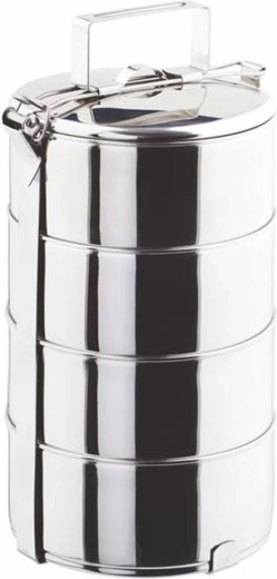 Posoda za prenašanje hrane TORO s štirimi nadstropji, 4 × 1,25 l, premer 16 cm