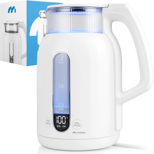 MalTec električni grelnik vode z regulacijo temperature 1,5 l