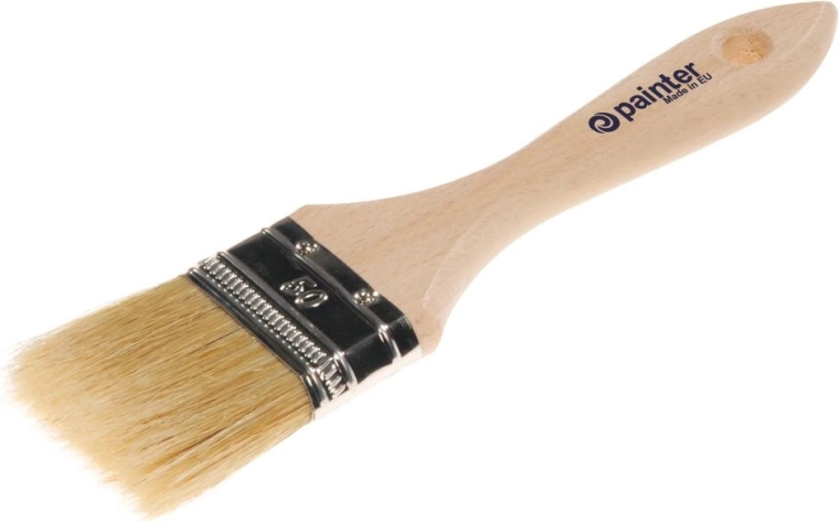 Ploski lakirni čopič 76 mm z lesenim ročajem