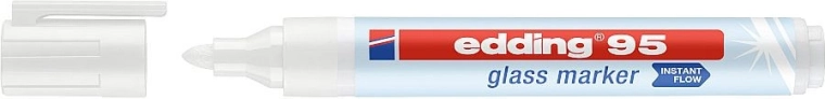 Označevalec za steklo Edding 95, bel