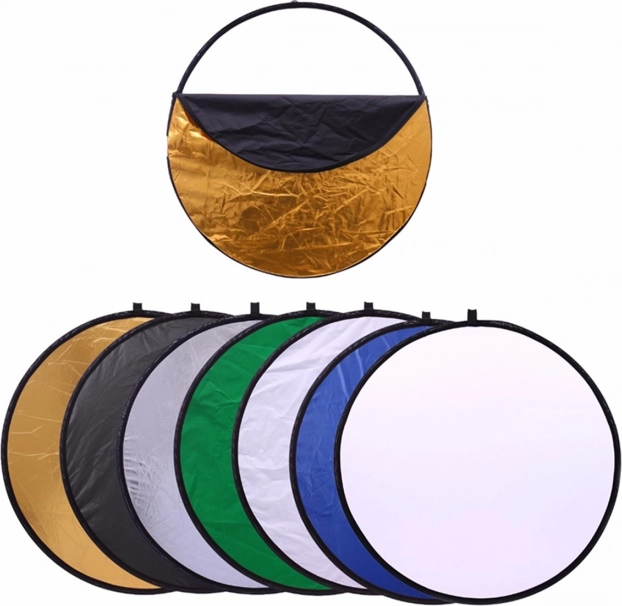 Zložljivi fotografski odbojnik 7‑v‑1, okrogel 60 cm z difuzorjem