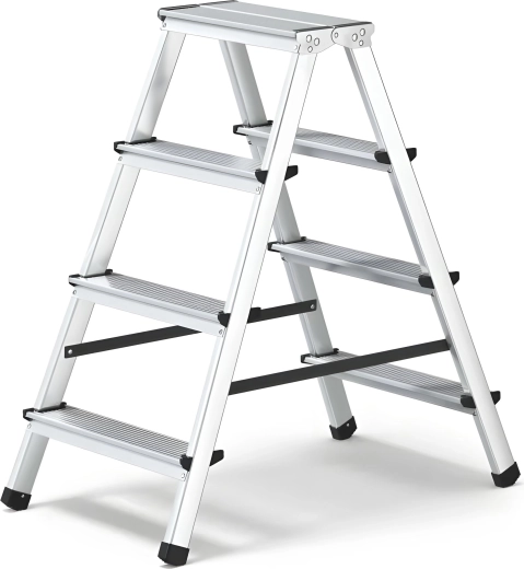 Dvostranske aluminijaste stopnice 2x4 HOME