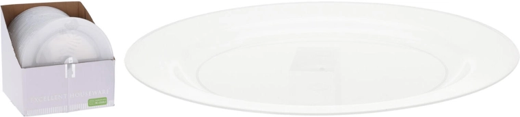 Plitev krožnik 23 cm iz polipropilena, prozoren, komplet 4 kos