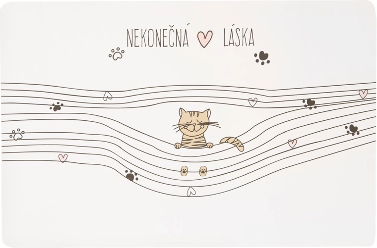 Pogrinjalo za mizo Neskončna ljubezen – mačka (UH, 43 × 28 cm)
