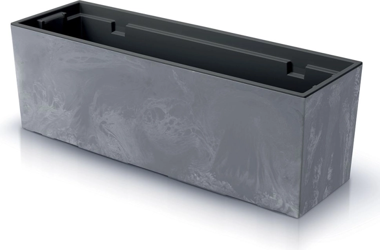 Korito z betonskim učinkom z vložkom 77 cm marengo