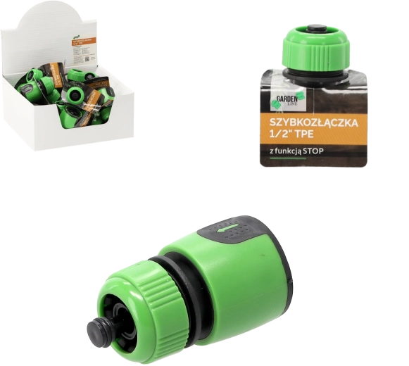 Hitra spojka 1/2" s funkcijo STOP s TPE površino