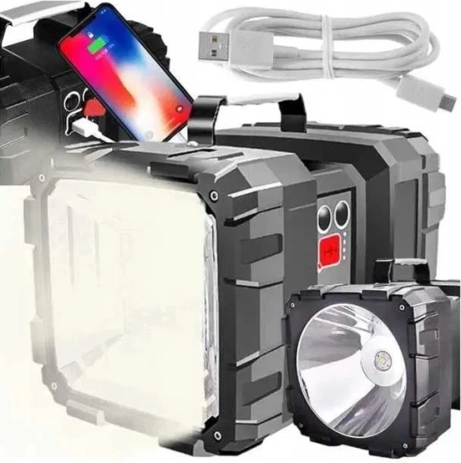 Dvosmerna zmogljiva polnilna LED svetilka s powerbanko