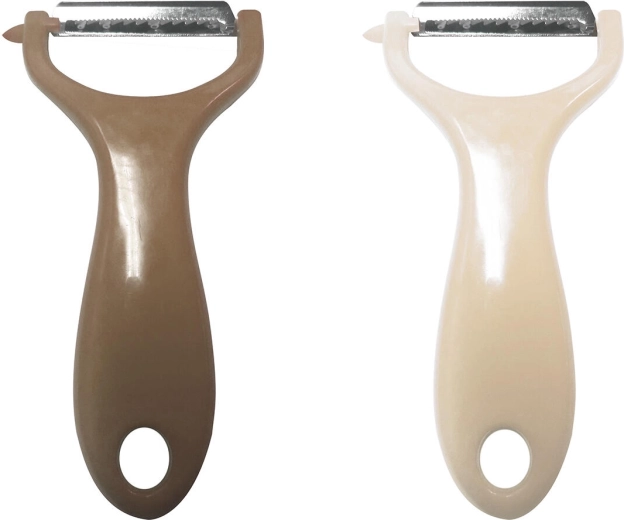 Y strgalo Julienne z nerjavečim rezilom 5 cm, plastični ročaj, mešanica barv