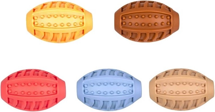 Piskajoča ragbi žogica z izboklinami 10 cm - 1 kos