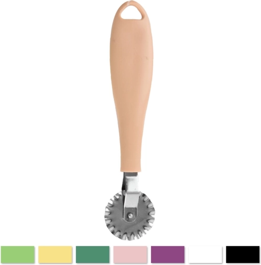 Radélko za testo s plastičnim ročajem in kovinskim kolescem 3,3 cm (mešanica barv)