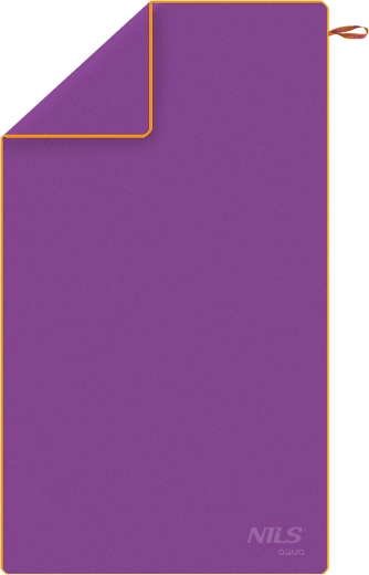 Hitrosušeča mikrovlaknena brisača NILS aqua NAR12 vijolično‑oranžna 180 × 100 cm