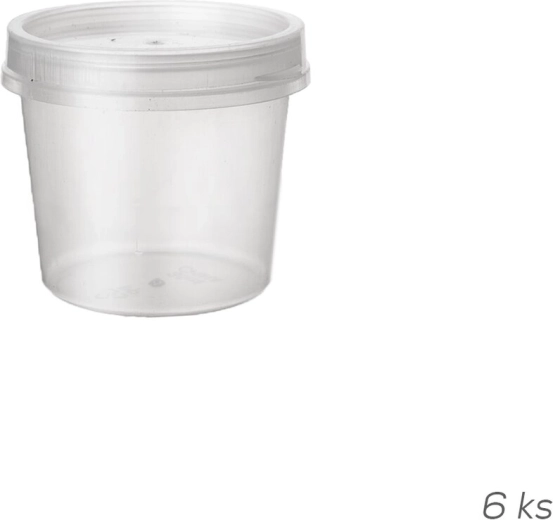 Komplet plastičnih posodic s pokrovčkom 50 ml (6 kosov)