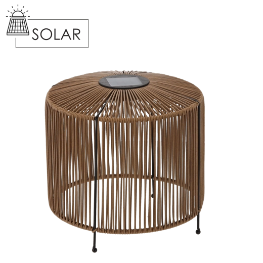 Rjav solarni LED-lampion višine 25 cm