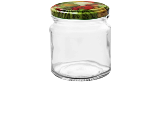 Set kozarcev 212 ml s pokrovi Twist-Off 66 mm, 12 kos