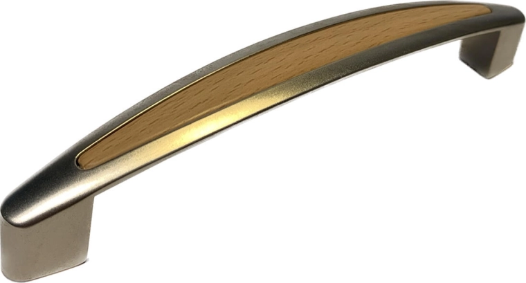 Ročaj Fatima 128 mat nikel/buk