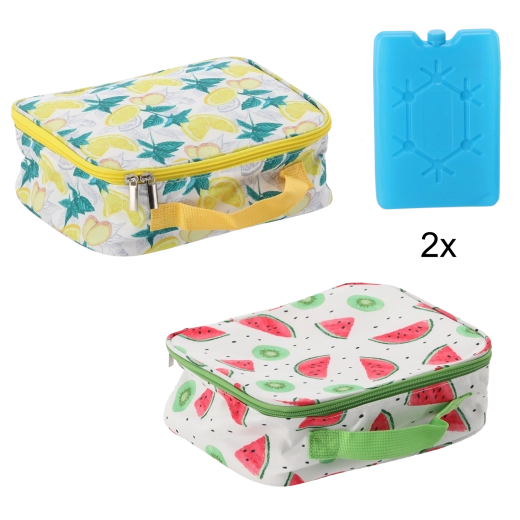 Termo torba 4 l z dvema hladilnima vložkoma, limonast motiv