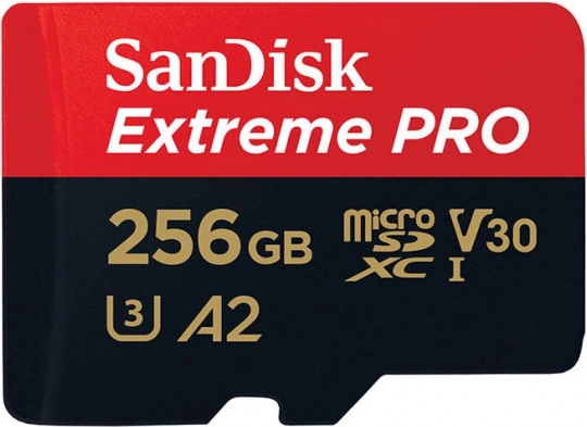 SanDisk Extreme Pro microSDXC 256 GB 200/140 MB/s A2 U3