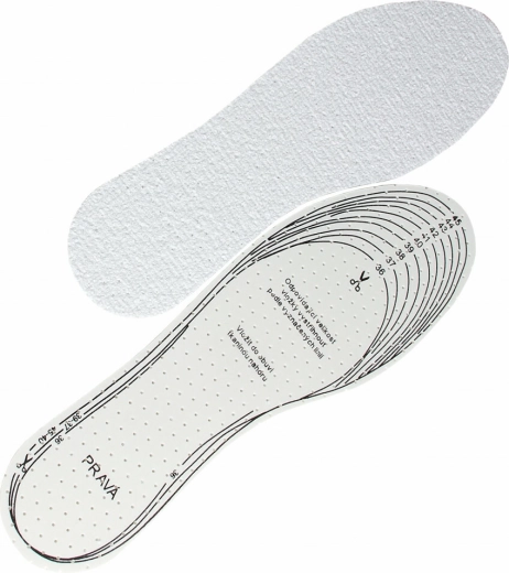 Trimmable Insole for Shoes Silver Terry Sport