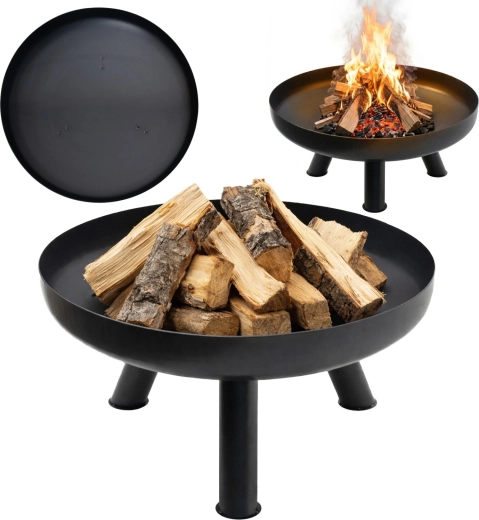 Veliko litoželezno vrtno kurišče 60 cm za sproščene taborne večere