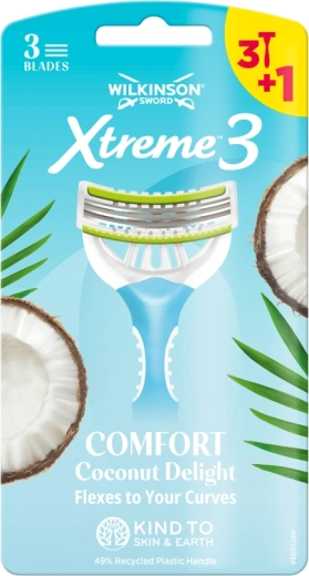 Women's razor Wilkinson Xtreme 3 Comfort Coconut Delight 4 pcs