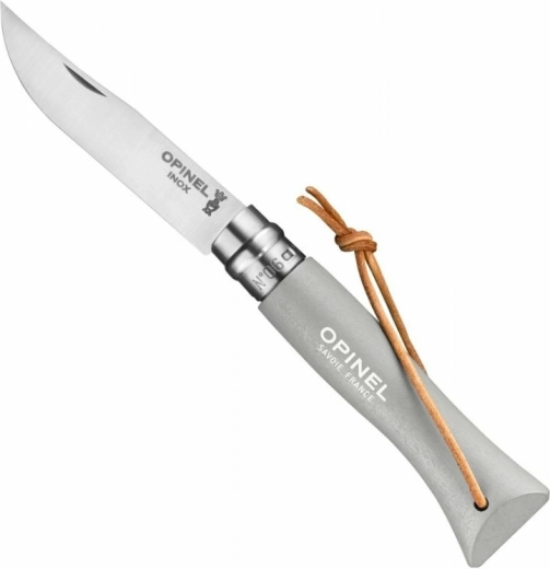 Opinel N°06 Trekking Cloud žepni nož 7 cm, siv, bukov les