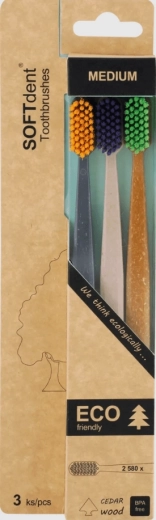 SOFTdent Soft Dent ECO zobna ščetka medium 3 kos