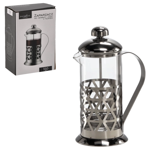 Prekapanjni french press s batom 350 ml iz borosilikatnega stekla