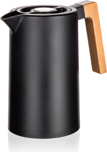 Termovrč Joyce 1 l – nerjaven in plastičen, črn