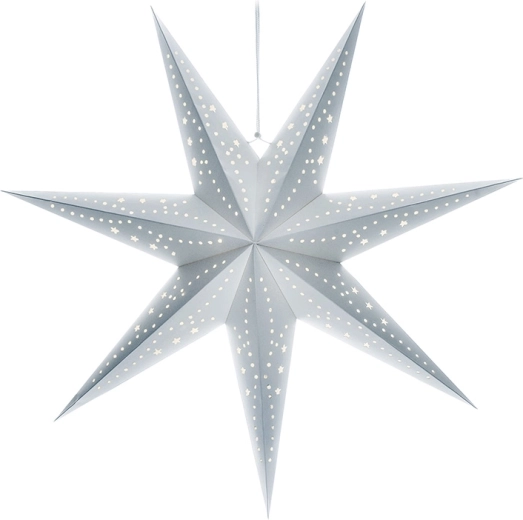 Solight LED Christmas hanging star, silver, 60 cm with timer - 1 piece
