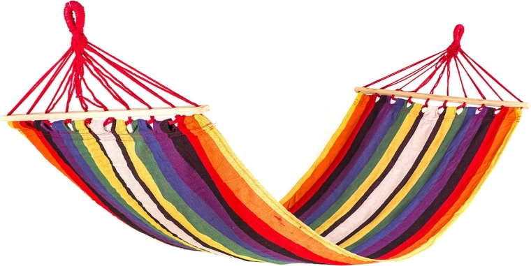 Viseči gugalni ležalnik 200 × 80 cm rdeč