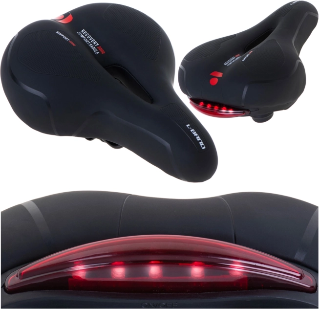 Pena športno kolesarsko sedlo z LED lučko
