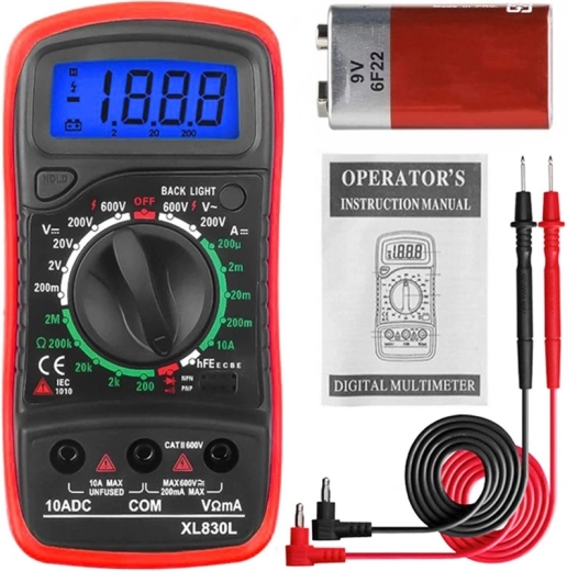 Digitalni multimeter Renew Force, rdeč