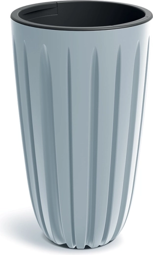Cvetlični lonec Wario 29 cm svetlo siv z vložkom