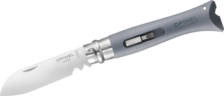 Opinel N°09 DIY sivi večnamenski žepni nož 8 cm