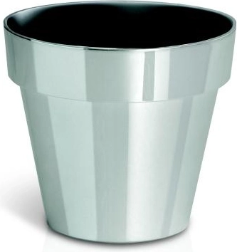 Srebrn cvetlični lonček Chrome, premer 110 mm