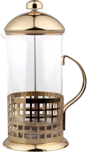 Čajnik za namakanje (french press) 1000 ml z zlatim kovinskim filtrom
