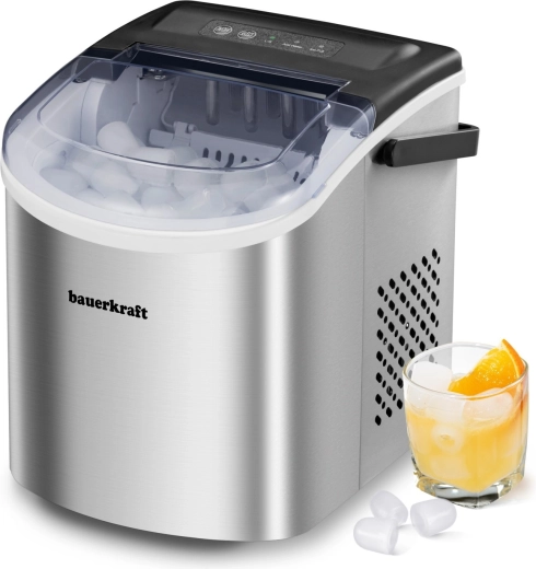 Kompakten ledomat Bauerkraft 12 kg/24 h, 1,3 l, srebrn